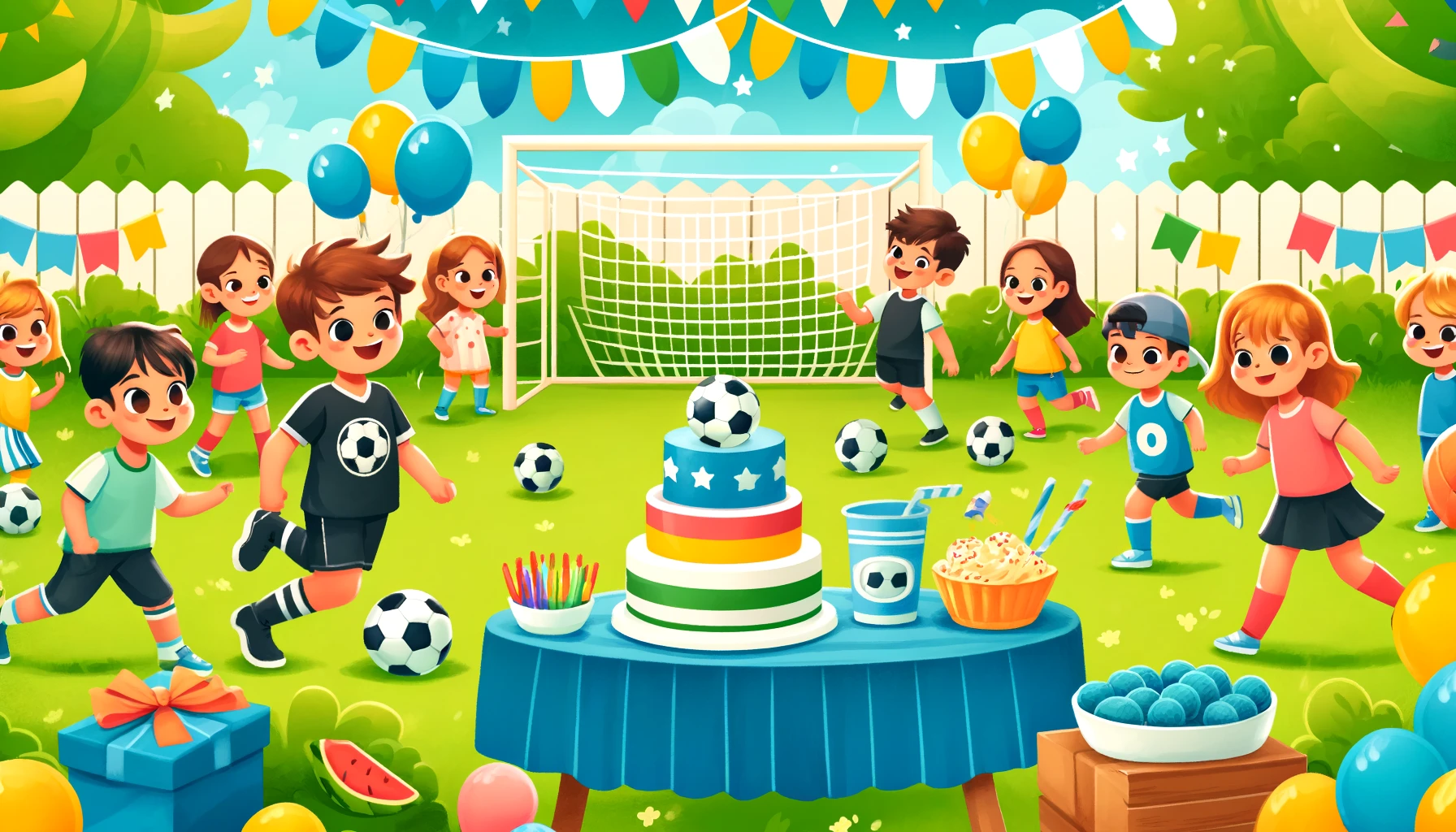 Fußball-Mottoparty zum Kindergeburtstag