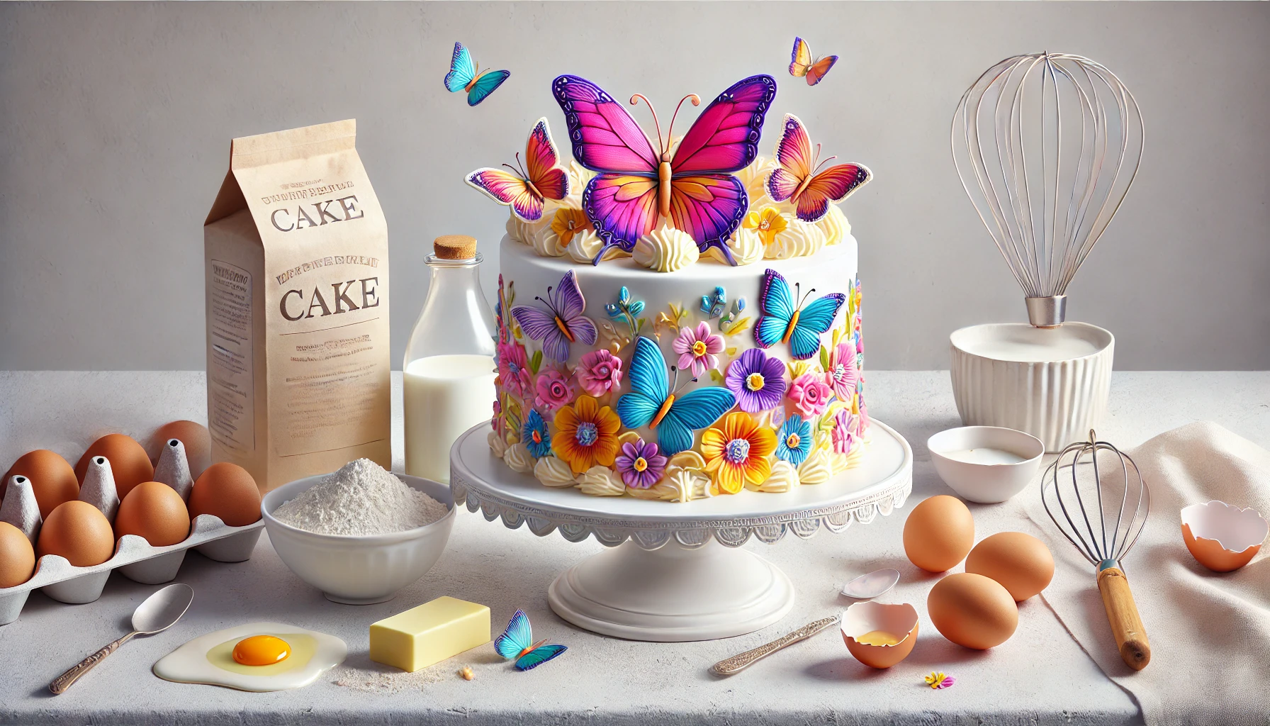 Schmetterlingskuchen zum Geburtstag