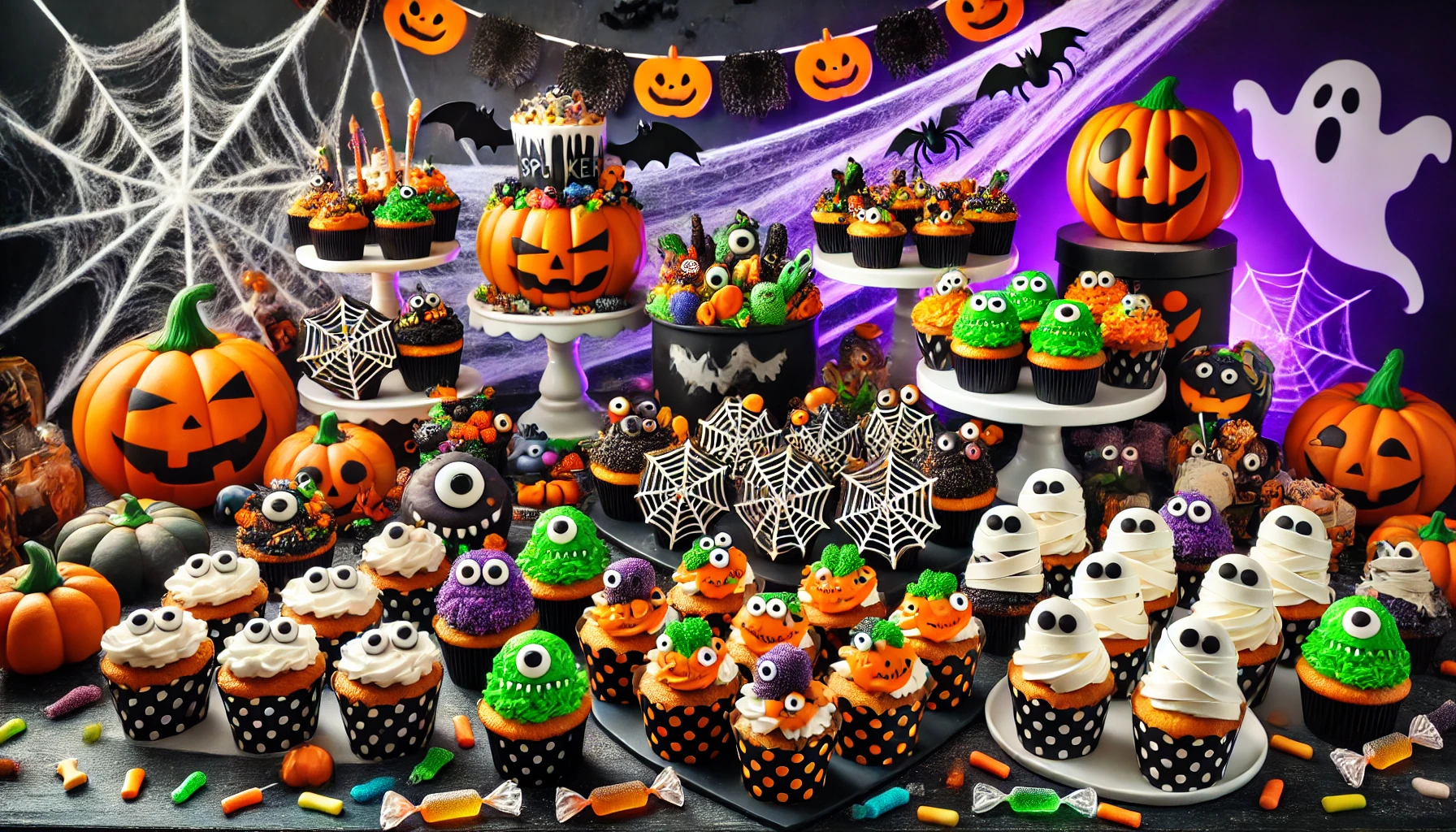 Muffins und Cupcakes zum Halloween-Kindergeburtstag