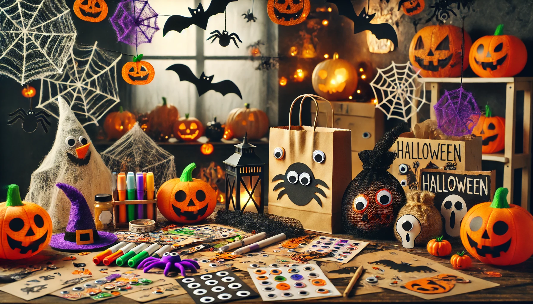 Basteln zum Halloween-Kindergeburtstag