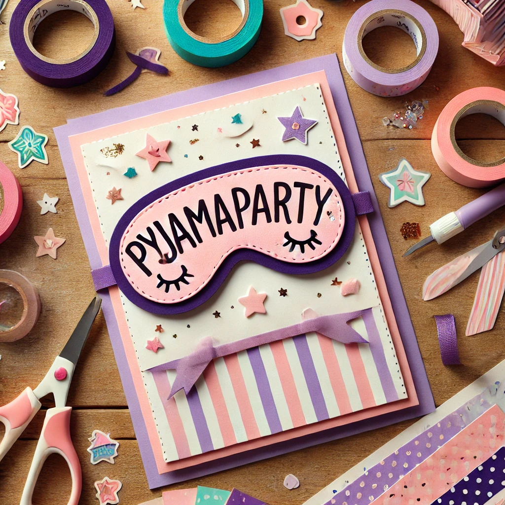 Einladung zur Pyjamaparty für den Kindergeburtstag