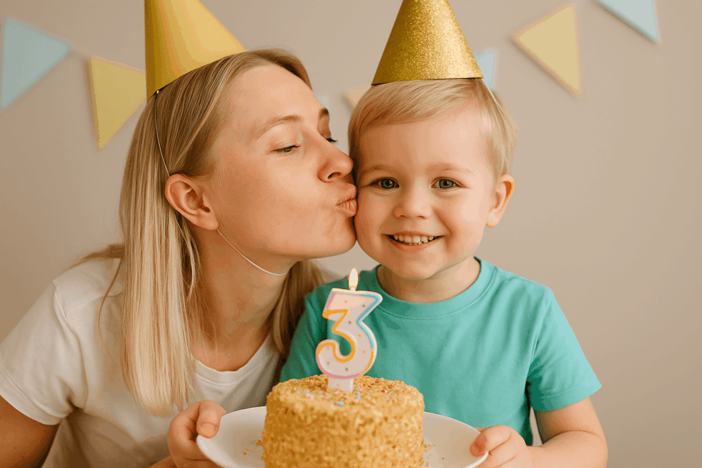 Glückwünsche zum 3. Geburtstag
